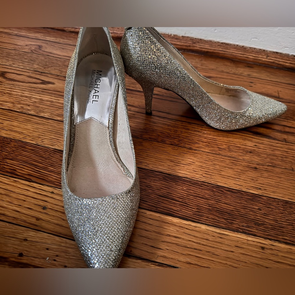 Michael Kors Sparkling Silver Heels